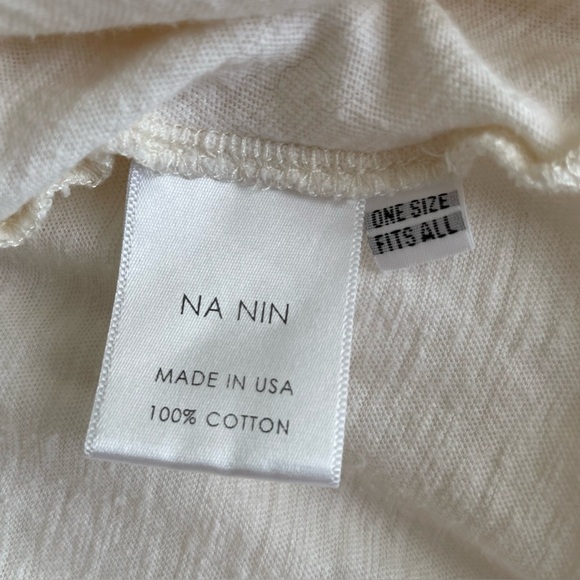 Na Nin Margot Cotton Cropped Sweatshirt Long Sleeve Tee One Size - Picture 6 of 13